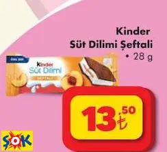 KİNDER SÜT DİLİMİ ŞEFTALİ 28 G
